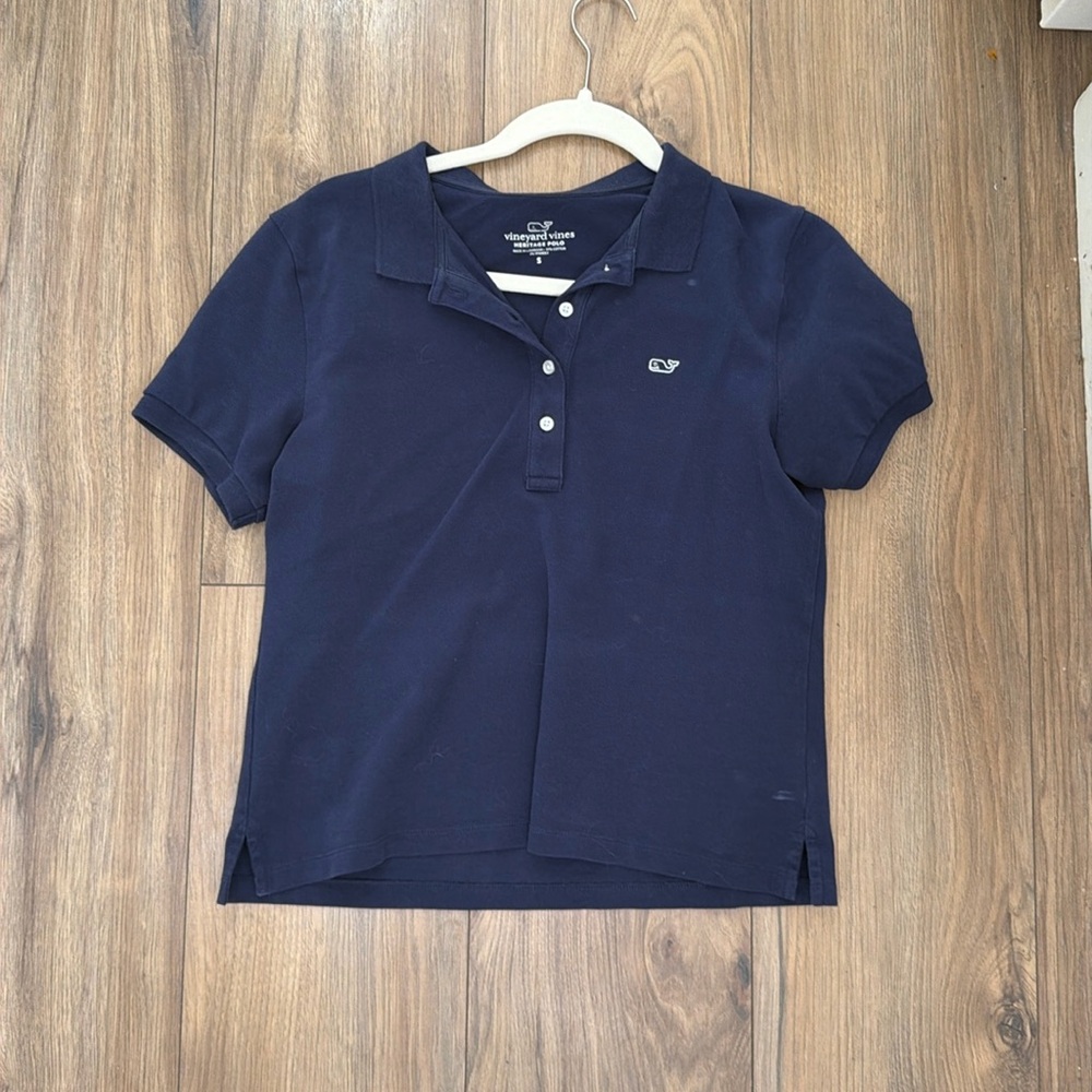 Vineyard Vines Women Heritage Polo Navy size S
